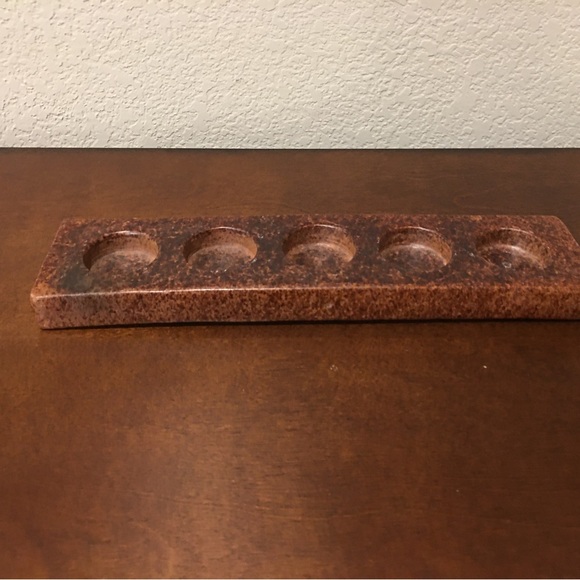 5-HOLE TEALIGHT HEAVY DUTY RESIN CANDLE HOLDER (12  1/4”L X 4”W X 1”H) - Picture 7 of 7